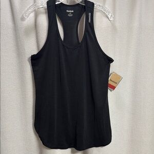 Reebok NEW Women's Black Tank Top SZ L racerback workout exercise gym yoga